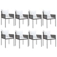 thumbnail image 2 of vidaXL 9 Piece Garden Dining Set with Cushions Poly Rattan and Steel, 2 of 5