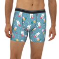 thumbnail image 2 of Men'S Boxer Briefs, Cartoon Cute Rabbit Balloon Flower Soft And Breathable Mens Underwear Boxer Briefs With Widen Waist, 2 of 2