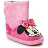 Toddler Girls Pink Minnie Mouse Slipper Boots