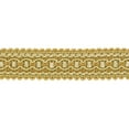 thumbnail image 1 of 1" (2.5cm) Wide Imperial Collection Decorative Gimp Braid Trim (Style# 0125IG), Rustic Gold Multicolor #4975 (Light Gold, Beige Gold, Yellow Gold) Sold By The Yard (36"/3 ft/0.9m), 1 of 1