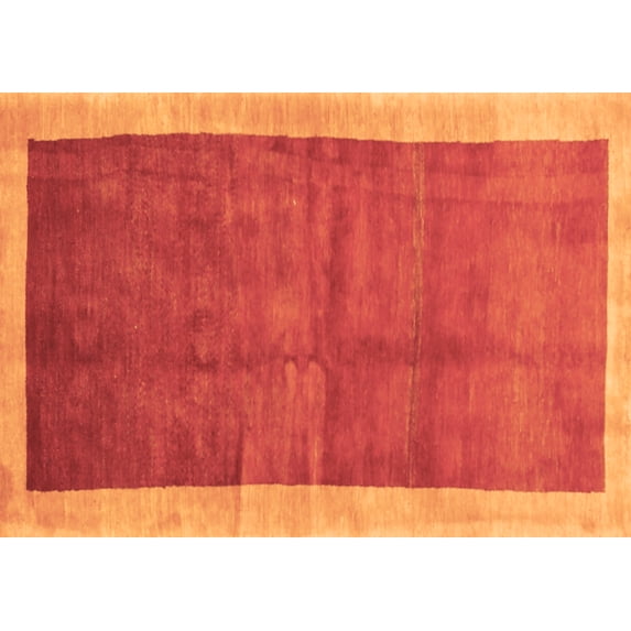 Ahgly Company Indoor Rectangle Abstract Brown Contemporary Area Rugs, 8' x 10'