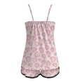 thumbnail image 5 of Afdoent Valentines Pajamas For Women Ladies Valentine's Day Sexy Printed Sleeveless Camisole Top Shorts Set Casual Fashion 2 Piece Set Comfortable, 5 of 5
