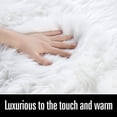 thumbnail image 3 of Noahas Faux Fur Sheepskin Area Rug Soft Shag Rug Silky Area Rug Decor Washable Non-Slip Rug 2 x 3 Feet, White, 3 of 7
