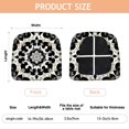 thumbnail image 3 of Black White Tie Dye Mandala Pattern Seat Covers for Dining Room Chairs Set Of 4,Stretch Printed Washable Chair Seat Cover with Elastic Ties and Button,Removable Waterproof Couch Cushion Covers, 3 of 6
