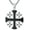 B01-Silver, variant on Jerusalem Cross Necklace 925 Sterling Silver Christian Jewelry for Men, w/Stainless Steel Chain 22 + 2 Inch
