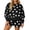 Black #009, variant on Womens Polka Dot 2 Piece Outfits Casual Oversized Long Sleeve Sweatshirts Shorts Set Tracksuits Sweatsuits S