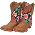 thumbnail image 6 of The Western Shops Kids Western Boot Girls Floral Cowboy Cowgirl Leather Brown Boot, 6 of 6