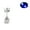 Blue, variant on 1Pc Women Stud Earrings Cubic Zirconia LED Female Square Luminous Stud Earrings for Party Copper Pink