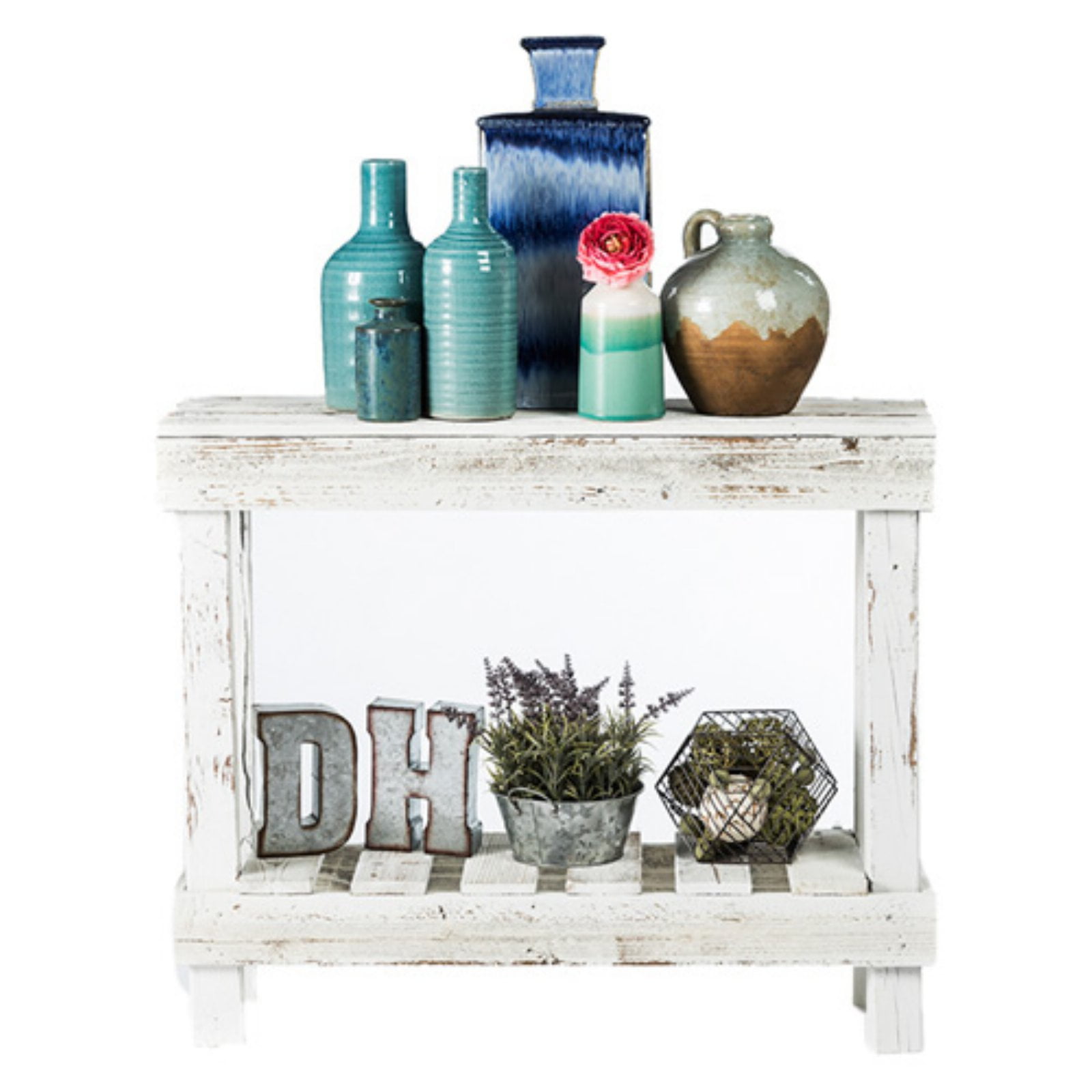 Del Hutson Farmhouse Cottage Reclaimed Wood Sofa Table