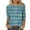 bleu, variante sur ZMFXJPE Chemisiers pour Femmes en Liquidation Chemises pour Femmes Manches 3/4 Hauts, T-Shirts et Chemisiers pour Femmes Printemps Top Plus Hauts d'Automne pour Femmes, Bleu, 4TG