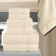 thumbnail image 2 of Bath Towels Set 6-Piece Original Turkish Cotton Soft, Absorbent and Premium Towel for Bathroom, Ivory, 2 of 7