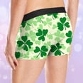 thumbnail image 6 of UVEASISHA St. Patrick's Day Party Underwear for Men Irish Shamrock Wine Glass Print Boxer Briefs Comfort Low Rise Holiday Underpants Mens Birthday Gifts Green M, 6 of 8