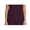 thumbnail image 5 of Elements Women's EL9115 Four Way Stretch Mock Wrap Scrub Top Wine Large, 5 of 6