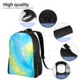 thumbnail image 5 of Single Side Full Backpack 16.1×11.8×4.5in Large Capacity Breathable Shoulder Belt Leisure Simple And Strong Bearing Capacity Lightseagreen Tie-Dye Background Vibrant Colors And Swirling (2), 5 of 8