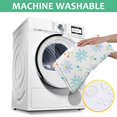 thumbnail image 3 of 52x52in(132x132cm) Square Tablecloth, Waterproof Polyester Table Cover, Wrinkle Resistant & Washable Fabric for Dining, Kitchen, Picnic, Daisy Flowers Print, 3 of 6