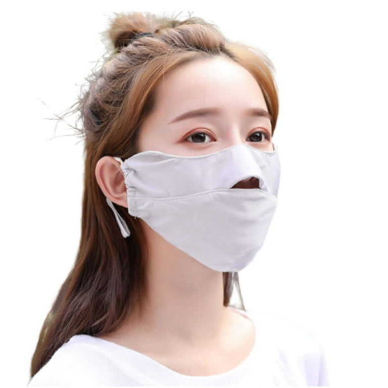 Facemask Fashion Ice Silk Cotton Blue, Mouth Nose Mask