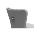 thumbnail image 4 of Tabourets de Bar en Velours Gris Rustique avec Poignée Chromée et Repose-Pieds (Ensemble de 2), 4 of 5