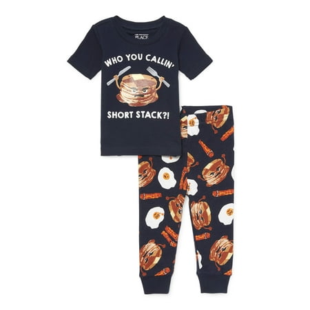 Bra Boy Short Set - Short Sleeve Tight Fit Pajamas, 2-piece Set (Baby Boys & Toddler Boys)