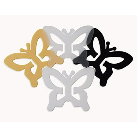 Bra Strap Clips - Racer Back - Conceal Straps - Cleavage Control (Black+Beige+White+Clear)