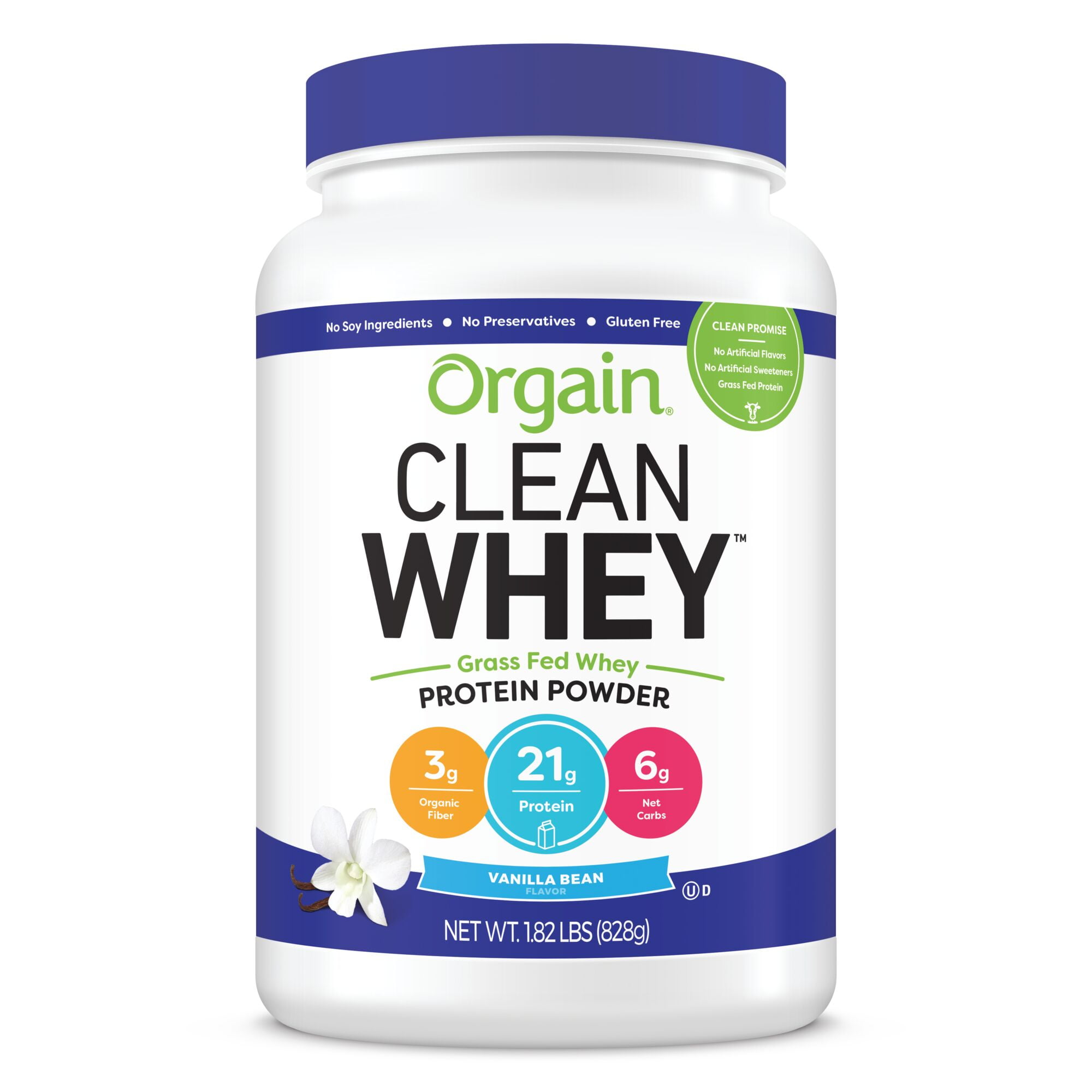 GrassFed Whey Protein Powder Vanilla Bean 1.82lb