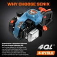 thumbnail image 6 of Senix 4-Cycle Gas Powered Hedge Trimmer, Heavy Duty Lightweight Lawn Cutter, 26.5cc, Dual Action Cutting Mechanism, HT4QL-L, 6 of 15