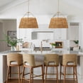 thumbnail image 4 of Modern Caged Pendant Light, 6-Light Industrial Minimalist Handwoven Boho Chandelier for Living Room Kitchen Bedroom Hallway, 4 of 7