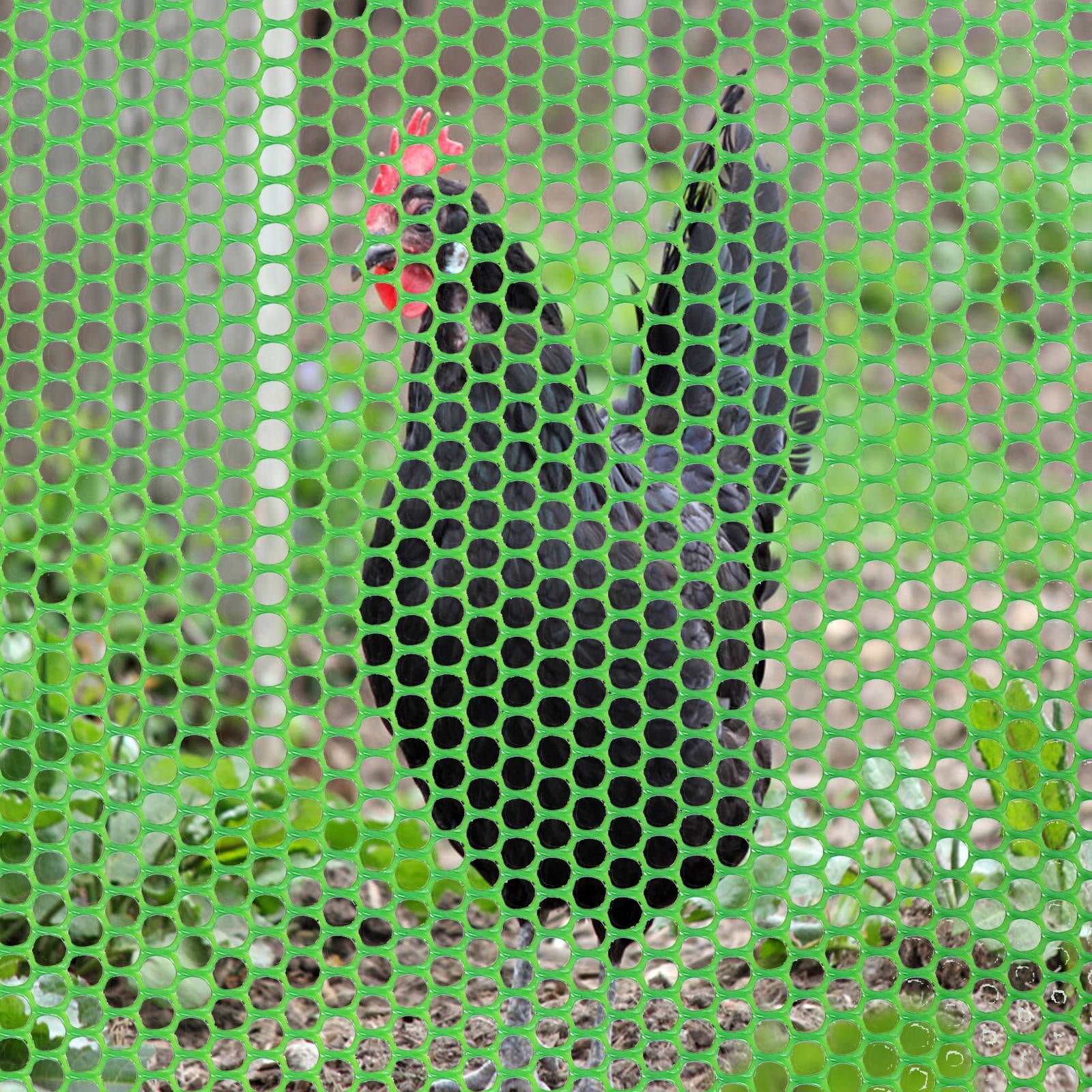 FUEENIRVA Heavy Duty Green Plastic Mesh Netting for Outdoor Garden Fences and Poultry , Weather Resistant Cover