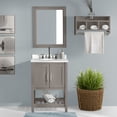 thumbnail image 5 of Alaterre Furniture 24in Wood Bathroom Vanity with Soft-Close Doors, Gray, 5 of 6