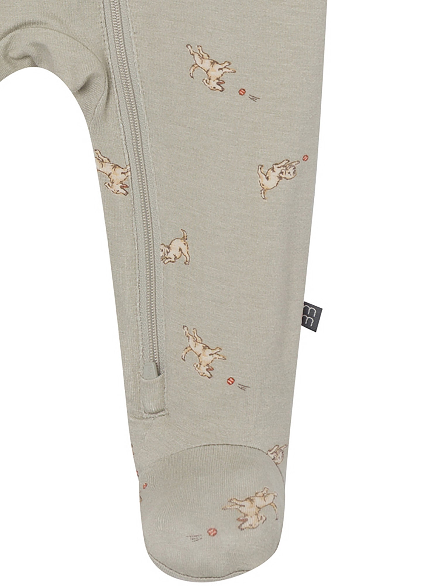 Modern Moments by Gerber Neutral Two-Way Zip Viscose Sleep ´N Play Footed Pajama , Sizes Newborn - 6/9 Months