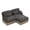 Khaki black, variant on HUMEHA 69.2" Leopard Chenille Sofa Brown Black 2-Seat w/ Ottoman