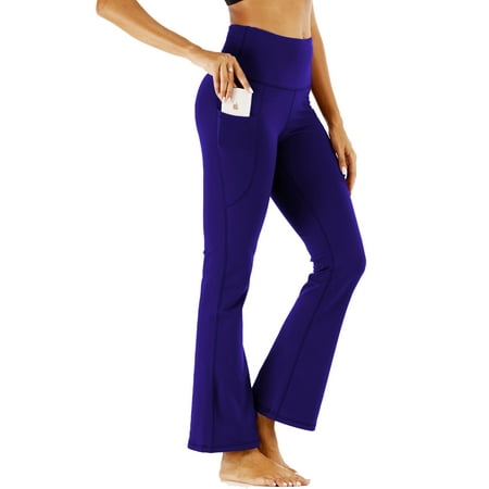 

Avamo Women Casual Yoga Jogger Pants with Pockets High Waist Active Bootcut Flared Ankle Trousers