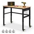 thumbnail image 1 of Costway Banc de Travail Réglable 48 Pouces Cadre en Acier Robuste avec Prises Électriques, 1 of 10