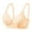 Beige, variant on Fesfesfes Bras for Women Padded Shaped Bras Wire Free Side Lifted Underwear Bras Elegant Striped Printed Bras Gather Push Up Unwired Everyday Bras