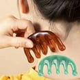 thumbnail image 3 of Five Teeth Meridian Massage Comb Resin Big Teeth Head Acupoint Therapy Artifact Claws Decompression Portable Scalp Comb, 3 of 5