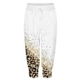 thumbnail image 3 of Women's Casual Pants Color Block Leopard Print Capri Design for Everyday Comfort and Style, 3 of 4