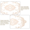 thumbnail image 3 of Uxcell 4Pack 12x17-in Retro Lace Placemat Oval French Crochet Doilies Coasters Pure Beige, 3 of 6