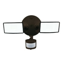 HALO Outdoor TGS Twin Square Head, 2500 Lumen, 4000K CCT Motion Flood Light in Bronze