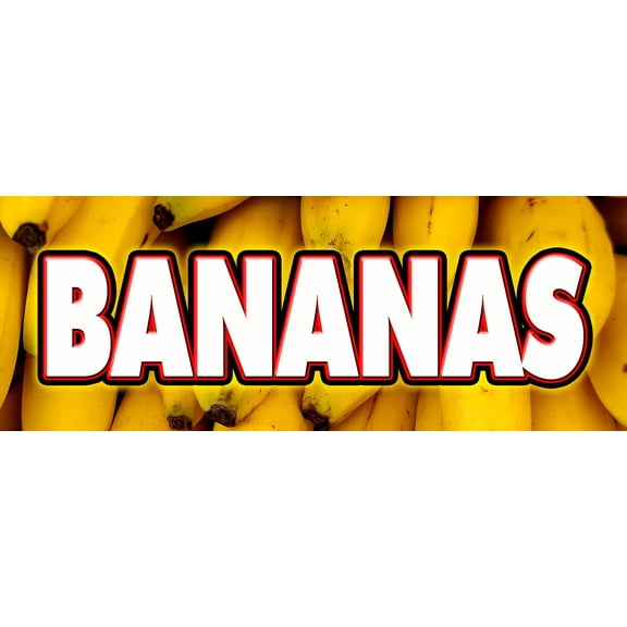 24" BANANAS DECAL sticker tropical fruit yellow