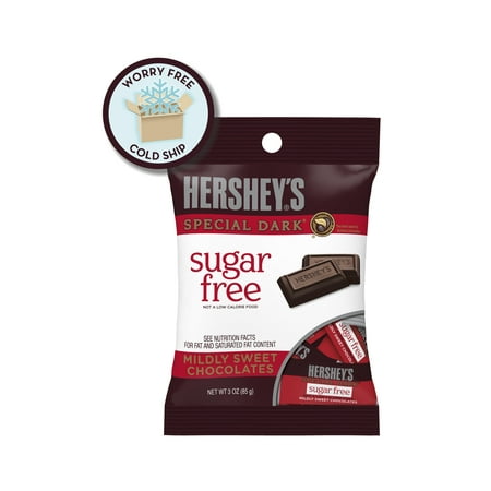 Hershey's, Sugar-Free Special Dark Mildly Sweet Chocolates, 3 oz, 12 (Best Hershey Kiss Cookie Recipe)