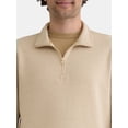 thumbnail image 4 of Athletic Works Men's Active Fleece Quarter Zip Sweatshirt, Size XS-5XL, 4 of 5