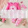 thumbnail image 3 of YDFCWXW Baby Girl's 3pc Frill Long Sleeve Romper Pant Set (Red, 0-3Months), 3 of 9