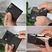 DONBOLSO Slim Card Wallet with RFID Protection, Thin Small Wallet, 9 Card Slots for up to 13 Cards