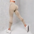 thumbnail image 2 of Sngxgn High Waisted Leggings for Women Soft Tummy Control Pants for Running Yoga Workout(Khaki,S), 2 of 8