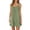 Z-Army Green158, variant on JIAYUE Women's Dress Solid Color Square Collar Beach Summer Casual Sleeveless Loose Fit Mini Holiday Vacation Versatile Female Dresses