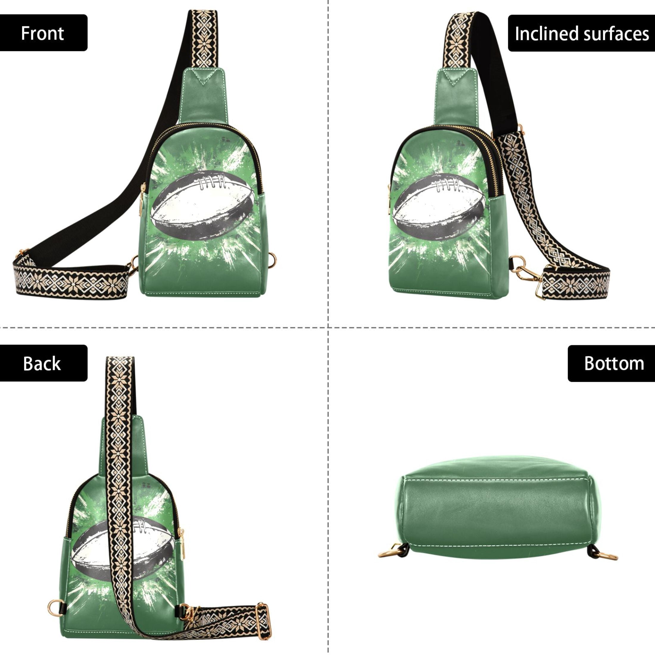 ALAZA Rugby Football-a1 Sling Bag for Women Men Waterproof Crossbody Chest Bags