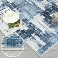 thumbnail image 6 of GlowSol 9'x12' Area Rug for Living Room Contemporary Abstract Rug Geometric Low Pile Non-Slip Farmhouse Floor Cover, Blue, 6 of 7