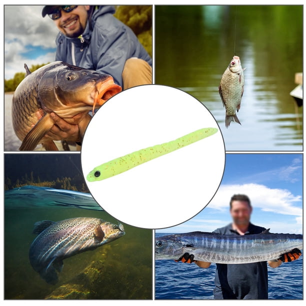 Señuelos De Pesca Señuelos De Gusano 10 Uds. Gusano Artificial De Silicona Lombriz Suave Señuelos De Pesca Cebo Aparejos De Pescado Kit De Accesorios