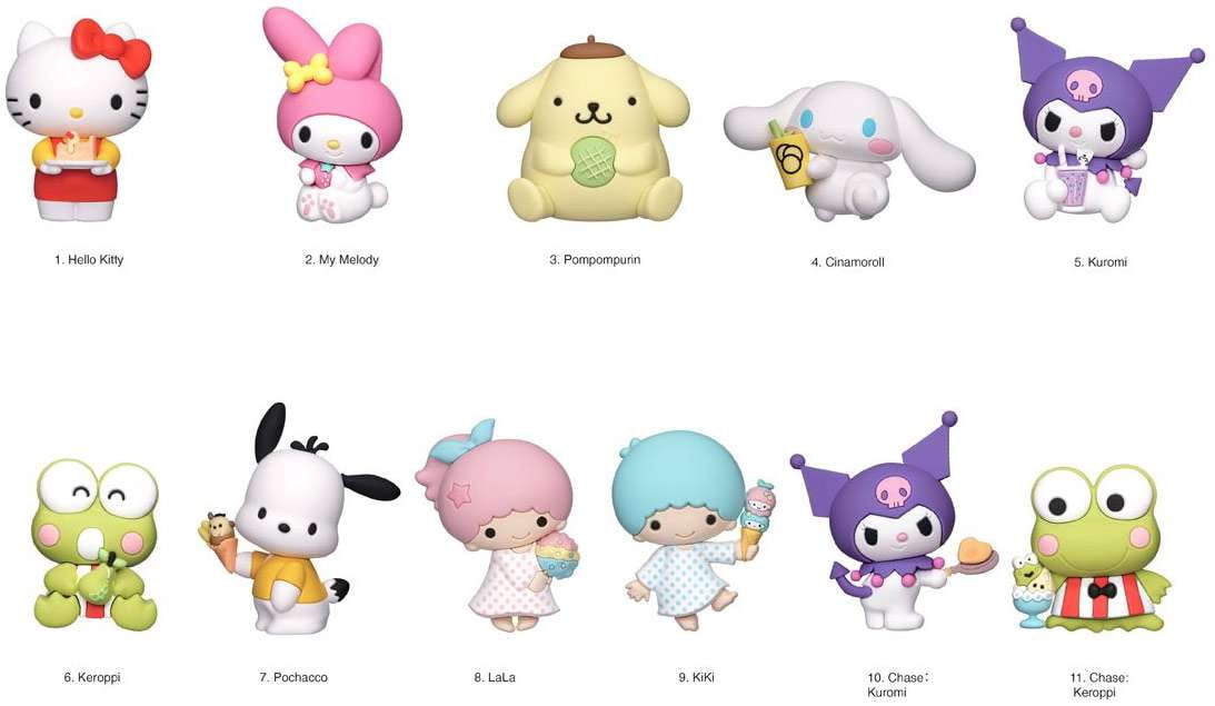 サンリオ⑤ Surprise Sanrio 3D Foam Figural Bag Clip Blind Box - Hello Kitty