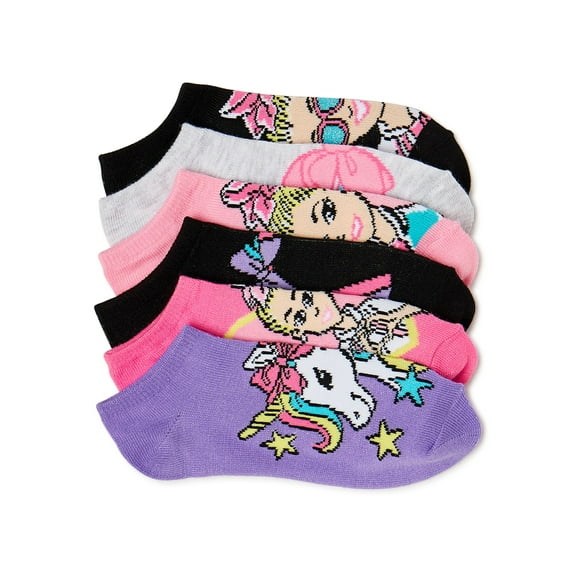 Jojo Siwa Girls No Show Socks, 6-Pairs