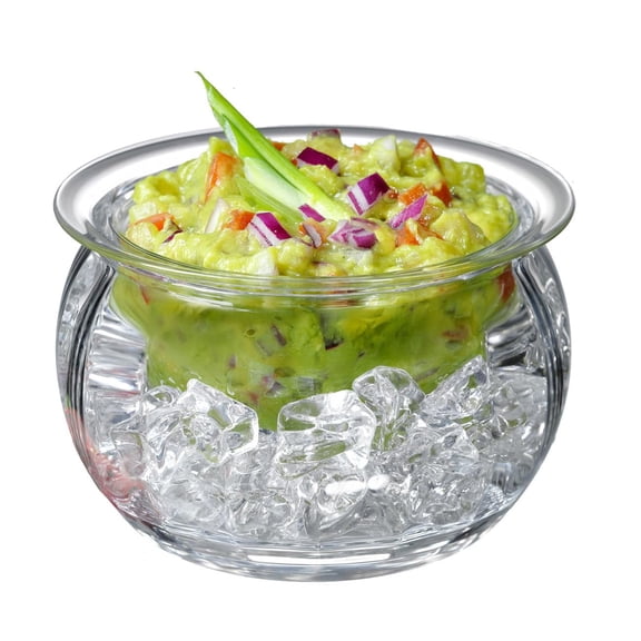 Prodyne Dips on Ice Acrylic Dip Bowl, 16 oz, Clear